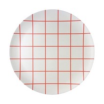 식탁용 인쇄 대나무 섬유 접시 샐러드 디저트 케이크 과일 음식 접시 주방 식기 20 cm 25cm, C-25CM