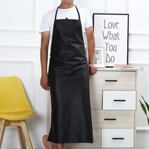 감성살롱 인조가죽 방수 앞치마 블랙 120X78cm 작업복 방수작업복 앞치마, 감성《본본품》홈