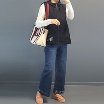 고급 여성 조끼 후드달린 여자 베스트 도톰한 소재 밑단 밴딩 조절 브랜드납품 고급여성의류 구호스타일 데일리 패션 직장맘 옷 77 활동편한 암홀넓은 외투조끼 모자달린 미시 여성 조끼