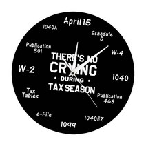 GHSHOP 세무사 벽시계 숫자 침실 사무실 장식 선물, 검정, 흰색