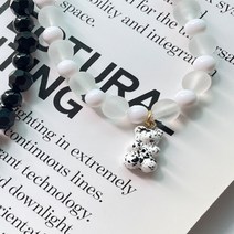 달집상점 하리보 비즈스트랩 폰키링 곰돌이 스트링팅, 화이트