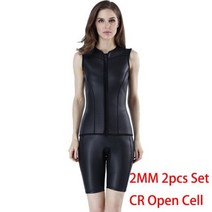 드라이슈트 웻슈트 서핑복 여성 남성 잠수복 조끼 오픈 셀 네오프렌 부드러운 피부 CR 다이빙 여분의 탄성 슈트 잠수정 사이즈 s-xxl 2mm, L, MY127 2pcs full set