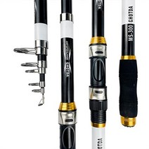 문어낚시대 문어전용낚시대 Ghotda 2.1m -3.6m 잉어 낚싯대 피더 하드 탄소 섬유 텔레스코픽 낚싯대 낚싯대, 검은색, 2.7m