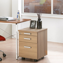 열쇠있는 서랍장 미케 이도센 이동형파일 사무용 3단이동 사무실 오피스 잠금 책상 이케아, 메이플비치