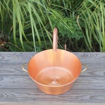 빈티지 세면대 싱크대 화장실 인테리어 황동 구리 물동이 수전, N 모형  구리 남비와 팬 amphora 손잡이 37X