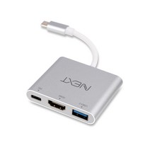 USB C타입허브 노트북 HDMI 4K 넷플릭스 연결 삼성 덱스 PD 충전 듀얼모니터 화면 확장 NEXT-411TCH