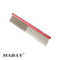 마단 미니콤 소형콤 페이스콤 Madan Face Comb Mini Comb 강아지빗 일자빗, 4인치 미니칼라콤 MAC-115 Red