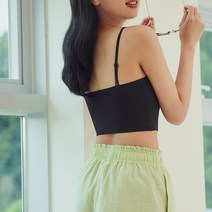 마른파이브 심리스 무봉제 캡내장 크롭 브라탑 나시