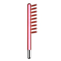 고주파 마사지기 바디 얼굴 DARSONVAL- 버섯 전극 노즐 부착 튜브 보라색 빛 스킨 케어 장치 1개, 06 Neon comb Tube