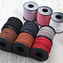세무끈 샤무드끈 스웨이드끈 가죽끈 리본끈 1m/30m/90m, 1개, 30m-세무끈-23진남색
