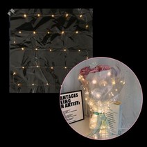 꽃다발포장지 꽃자재 예븐 꽃 포장지 부자재 60*60cm LED 방수 셀로판 선물 포장 결혼식 축제 파티 홈 장식 용품, B01