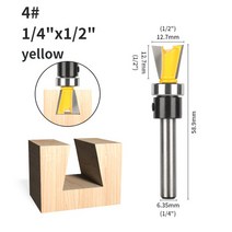 YUSUN-도브테일 비트 하단 베어링 라우터 포함 카바이드 커터 목재 페이스 밀 엔드 밀용 목공 밀링, [04] 6.35x12.7, 04 6.35x12.7
