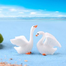 아름다운 백조 4종 화분 디오라마 만들기 재료 소품 동물 미니어처 피규어, 3번백조