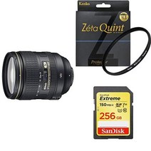 니콘24-120 렌즈 줌 렌즈 af-s nikkor 24-120mm f4g ed vr 풀 사이즈 + 액세서리 2개(렌즈 필터 sd 카드 256gb)
