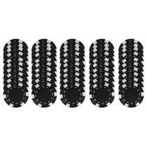 포커 칩 - 주사위 디자인의 11.5g 블랙잭 칩 50피스 세트 - 39mm - 텍사스 홀덤용 합성 수지로 제작 Trademark Games 제작 (블랙), Black
