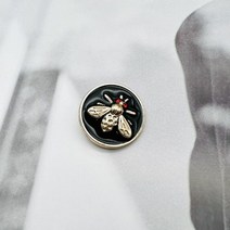 패션 꿀벌 금속 단추 DIY 정장 재킷 니트 스웨터 라운드 장식 10 개, 25MM, 5-233-1