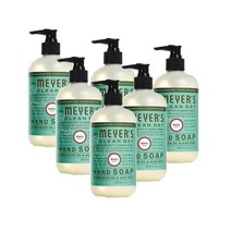 미세스메이어스 핸드워시 손세정제 핸드솝 액체비누 12.5oz 바질 370ml MRS. MEYERS Hand Soap Basil, 6개