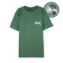 스투시 남성 로고 프린팅 그린 반팔티 1904817 GREEN