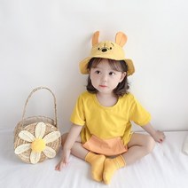50일아기옷 바디슈트 벙거지모자세트 곰돌이 돌아기옷 조카선물