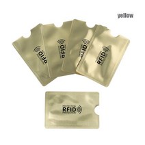 RFID차단지갑 10pc 안티 rfid 차단 리더 잠금 카드 홀더 id 은행 카드 케이스 보호 알루미늄 금속 스마트 도난 방지 신용 카드 홀더RFID보안지갑