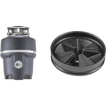 InSinkErator Evolution Compact 34 HP 소형 쓰레기 처리기 및 QCB-AM 시리즈용 항균 Quite Collar 싱크 배플 검은색, 단일모델명/품번