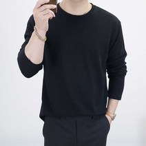 로코비전 로이 남자 오버핏 니트 라운드 긴팔 티셔츠