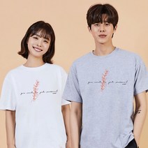 키밍 꽃 식물 남자여름티 검은색후드 메이커티셔츠