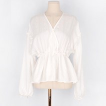 퍼니걸스 5309 슬리밍 스트라이프 밴딩 셔링 블라우스 여성의류