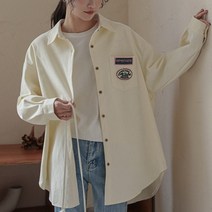 오버클래쓰 여성 셔츠 긴팔 루즈핏 데일리 심플 캐주얼 와펜 남방