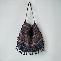 보부상가방 보헤미안 빈티지 프린지 숄더 백 여성 술 boho 히피 집시 드리 워진 백