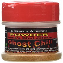 Ghost Chili Powder 1/2oz - Organic Authentic Indian Bhut Jolokia - 100% Satisfactions Guarantee, 1