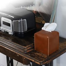 아날로그 심플 가죽 미니 정사각형 티슈케이스 아날로그티슈케이스_[221229EA], 핑크