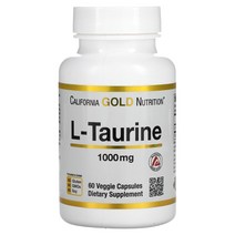 캘리포니아 골드 뉴트리션 L 타우린 아미노산 1000mg 60캡슐, 60정, 60정