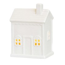 홈 웨딩 파티를 위한 세라믹 하우스 캔들 홀더 스탠드 작은 집 모양, 화이트2