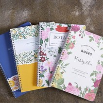세련 꽃그림표지 B5 유선 스프링노트4P 어린이날 연습장 회사원 학원
