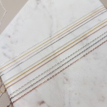 실버상회 925 무난한 실버 목걸이 체인 3종 택1 / 은부자재 만들기 재료