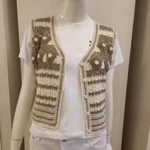 에이비에프지(ab.f.z) ab.f.z ~포인트 숏 뜨개실 니트 조끼 AFW2QV31_부평점