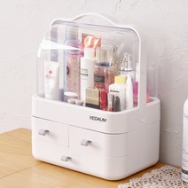 예다움 화장품 화장대 정리함 정리대 보관함 아크릴 립스틱 대형, 01.클리어 화장품 정리함-대:그레이