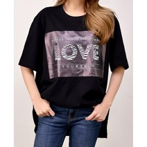 브라프리 노브라티 반팔티 LOVEYOURSELF 100- LOVEYOURSELF