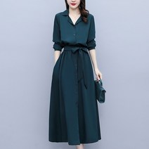 요모조모 1442 버튼 리본 셔츠 원피스