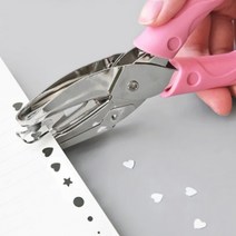 휴대 다꾸 예쁜 하트 별 타공 핸디 펀칭기 모양 펀칭, 하트053890HR