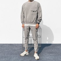 테랑 나일론 바람막이 맨투맨 남자 조거 트레이닝 세트 - 3color