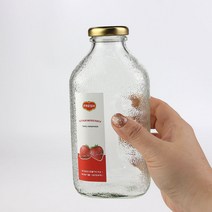 딸기 우유 과일 리얼 딸기 유리병 딸기라떼 딸기청 밀크티 더치커피 콜드브루 스티커 포장용품, A-20 딸기 델몬트병 스티커 50개