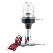 차 캠핑카 부품50W 42 led 네비게이션 전구 보트 상인방 라이트 스테인레스 스틸 방수 선미 앵커 해양 수, 07 D       6 inch
