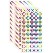 베러워커스 원형 숫자 넘버 번호 스티커 1~40, 500개입
