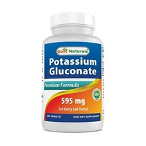 최상의 칼륨 글루콘산칼륨 595mg 250정 250수 1팩, 250 카운트(1개 팩)