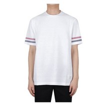 톰브라운 삼선 텍스처 스트라이프 반팔티 (MJS204A J0046 100)