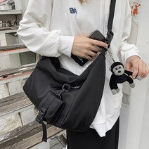 사크레디어 심플 캔버스 학생 크로스백