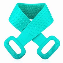 SwellishColor 실리콘 바디 스크러버 여성용 남성 아동용 샤워용 등 샤워를 위한 긴 백 샤워 청소용 마사지 브러시 부드럽고 매끄러움 그린 303952, Body Brush -02 Green