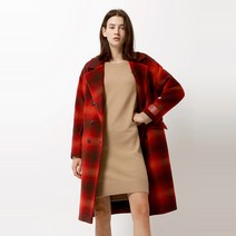 타미힐피거 울 블렌드 더블 체크 코트 (T22B7WCT050WT10QJ)